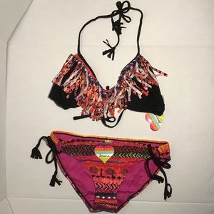 💛RAISINS SWEET PEA PANT AND FRINGE BRA